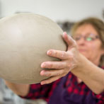 Sarah Villeneau in her studio 2018